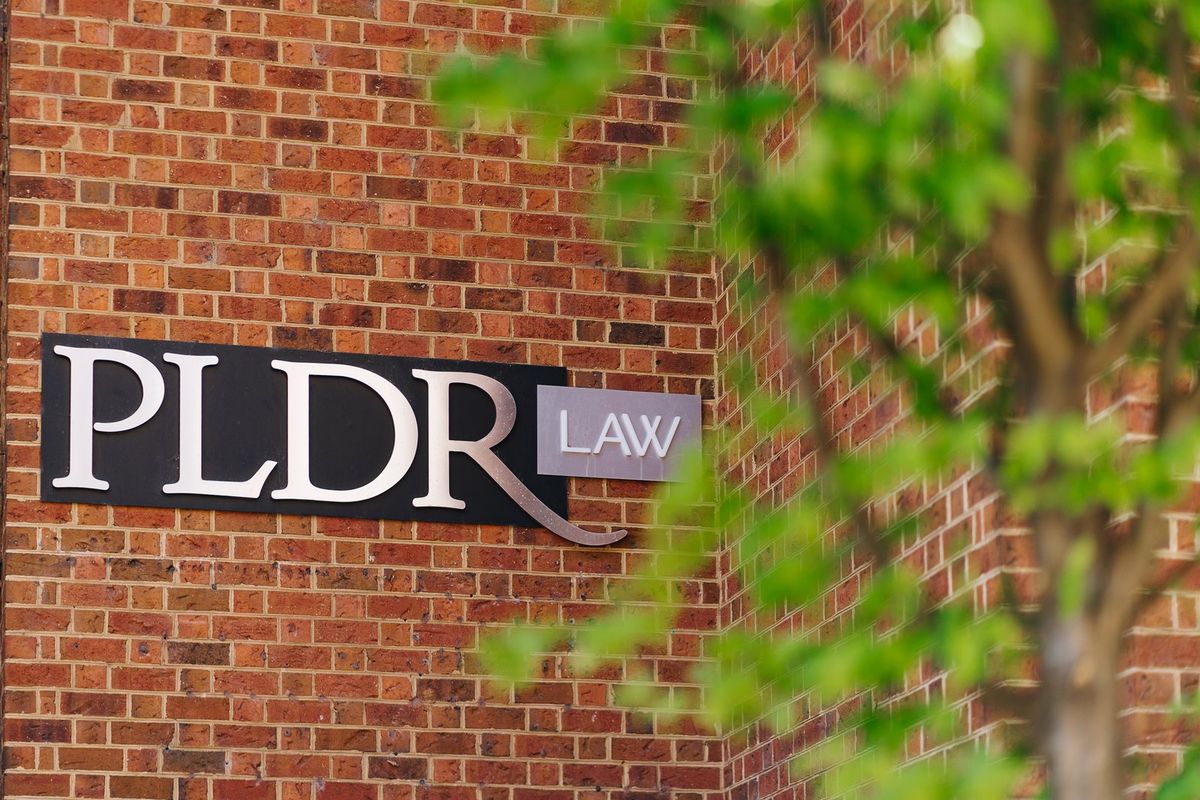 The PLDR Law sign outside the Lynchburg office