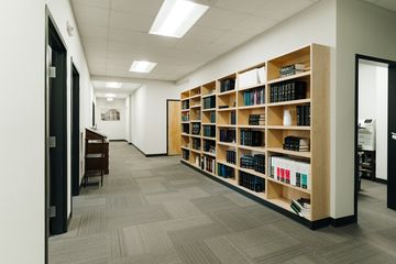 The records corridor at PLDR Law's Lynchburg office
